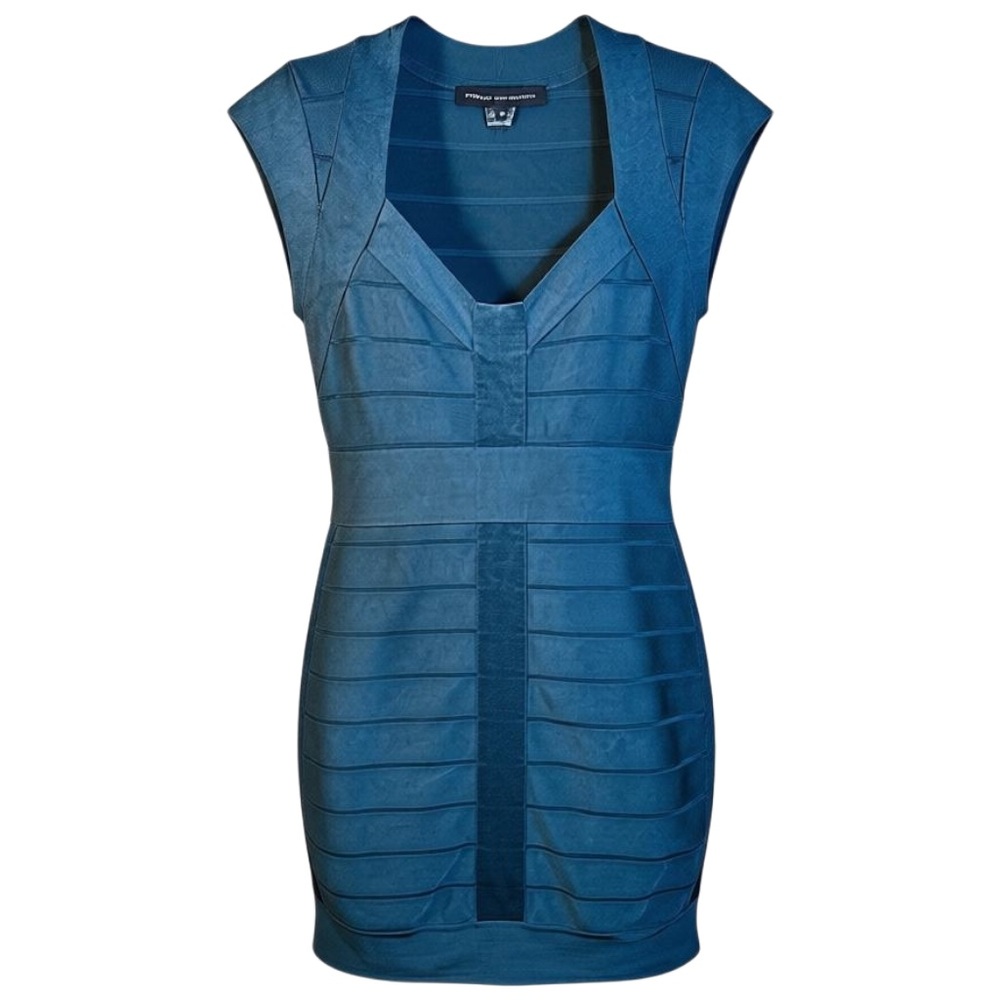 French Connection Teal Bandage Mini Dress